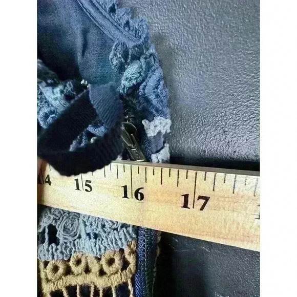 Anthropologie Maeve Multicolored Crochet Lace Dress Womens Size 6 - Picture 4 of 7